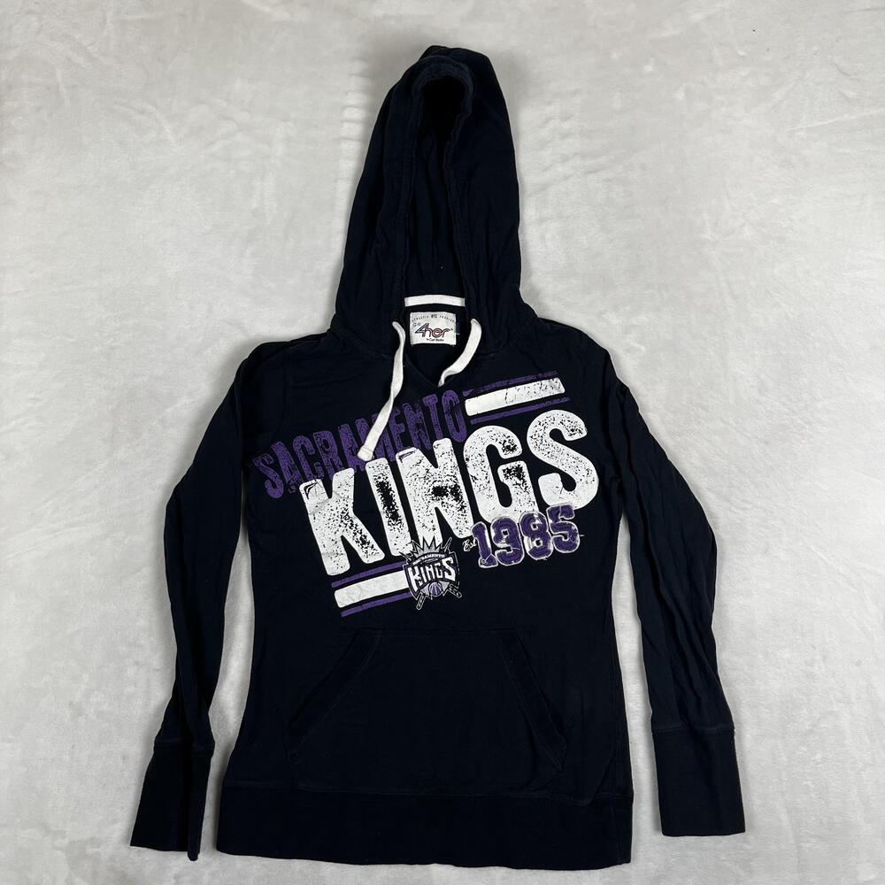 Sacramento Kings Hoodie Sweatshirt Womens Medium Black NBA Basketball G-III